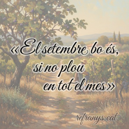 El setembre bo és, si no plou en tot el mes