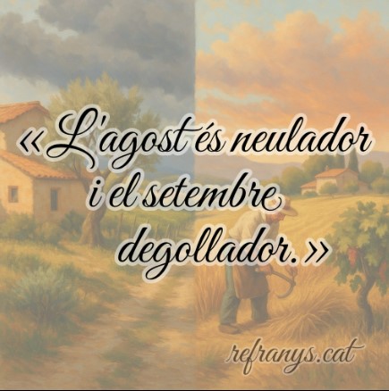 L'agost és neulador i el setembre degollador