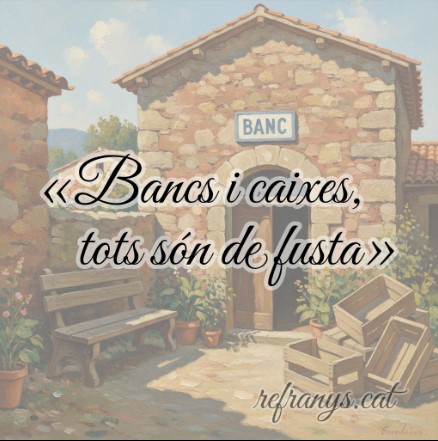 Bancs i caixes, tot són de fusta