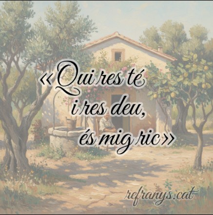 Qui res té i res deu és mig ric