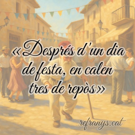 Després d'un dia de festa en calen tres de repòs
