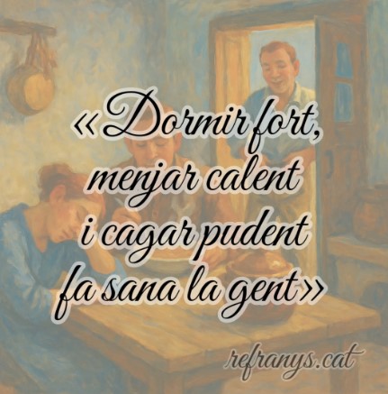 Dormir fort, menjar calent i cagar pudent fa sana la gent