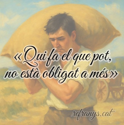 Qui fa el que pot, no està obligat a més