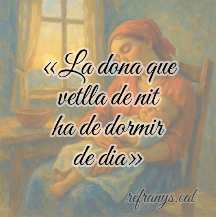 La dona que vetlla de nit ha de dormir de dia