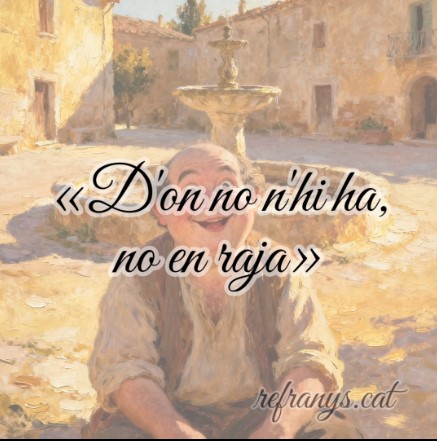 D'on no n'hi ha, no en pot rajar