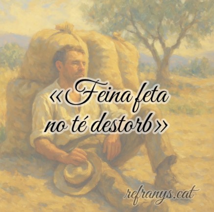 Feina feta no té destorb