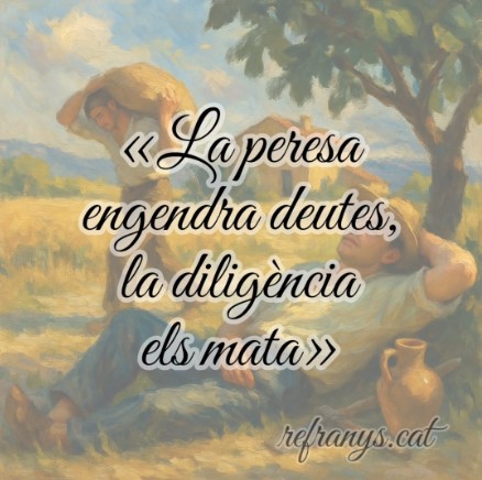 La peresa engendra deutes, la diligència els mata