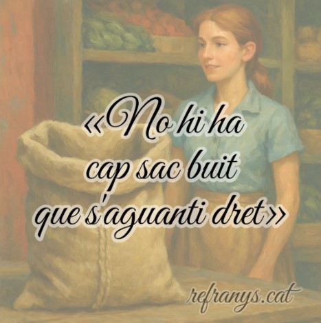 Un sac buit no s'aguanta dret