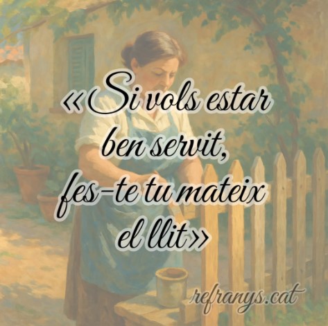 Si vols estar ben servit, fes-te tu mateix el llit