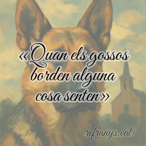 Quan els gossos lladren, alguna cosa senten