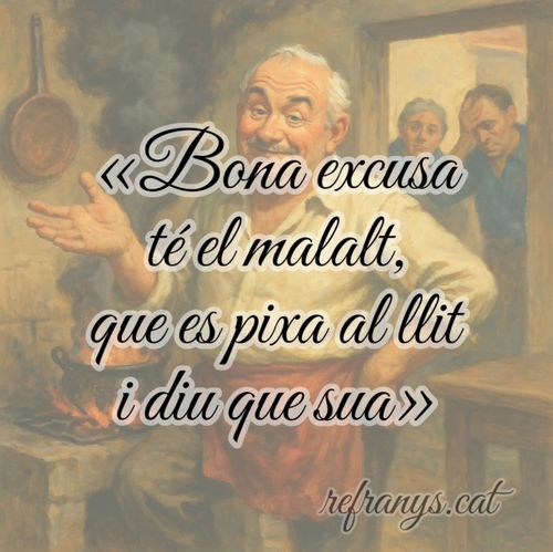 Bona excusa té el malalt, que es pixa al llit i diu que sua
