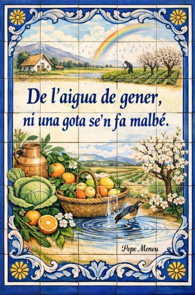 De l'aigua de gener ni una gota se'n fa malbé