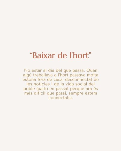 Baixar (o venir) de l'hort