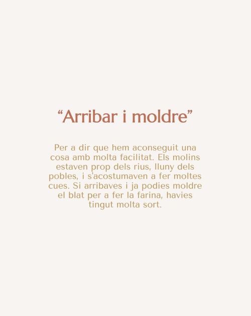 Arribar i moldre