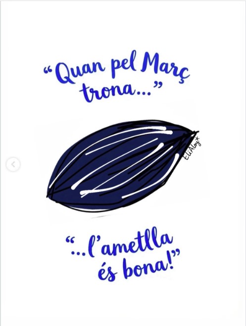 Quan pel març trona, l'ametlla és bona
