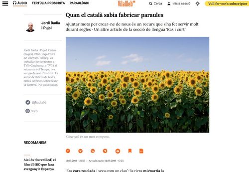 «Quan el català sabia fabricar paraules»