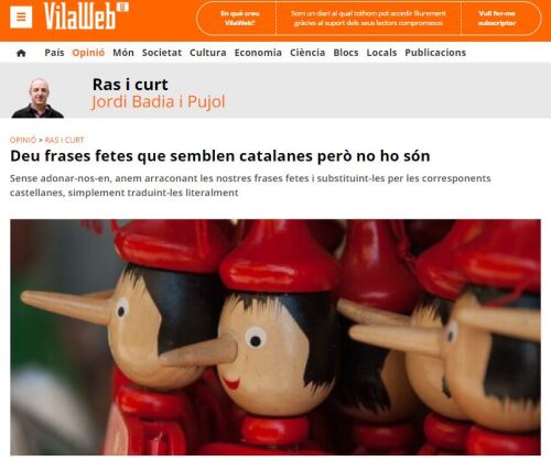 «Ras i curt: Deu frases fetes que semblen catalanes però no ho són»