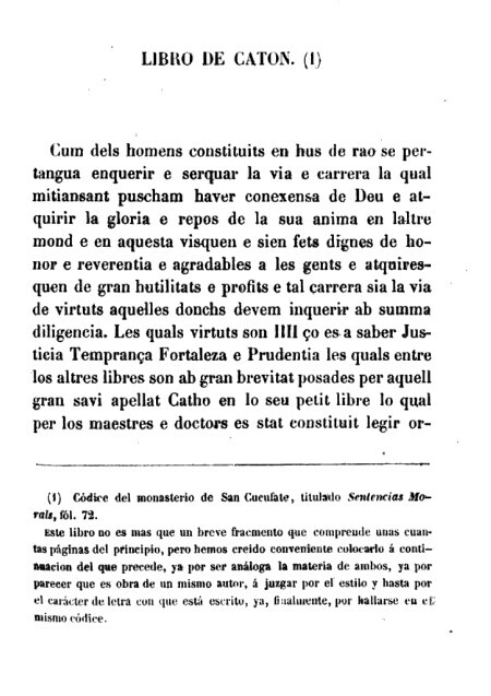 Libro de Caton - Colección de documentos inéditos del Archivo General de la Corona de Aragón
