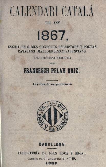 Calendari catalá del any 1867