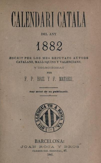 Calendari catalá del any 1882