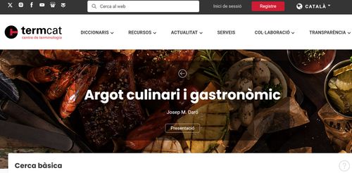 Argot culinari i gastronòmic