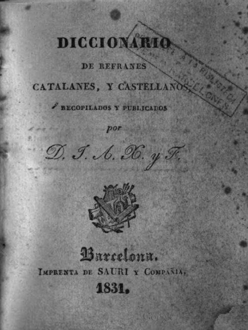 Diccionario de refranes catalanes y castellanos