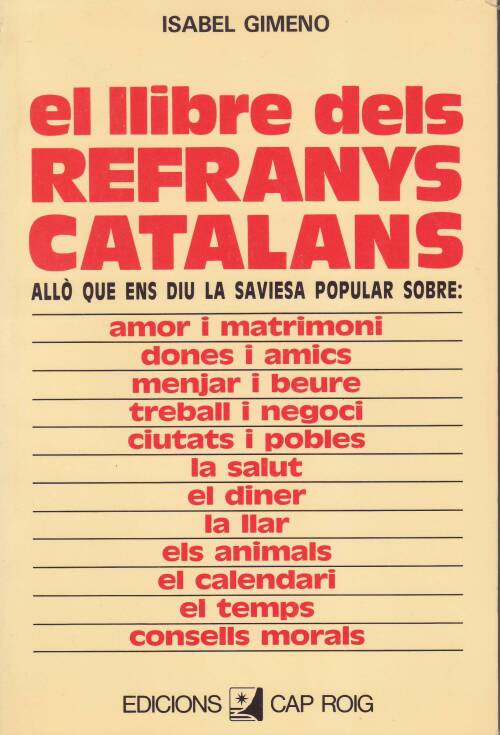 El llibre dels refranys catalans