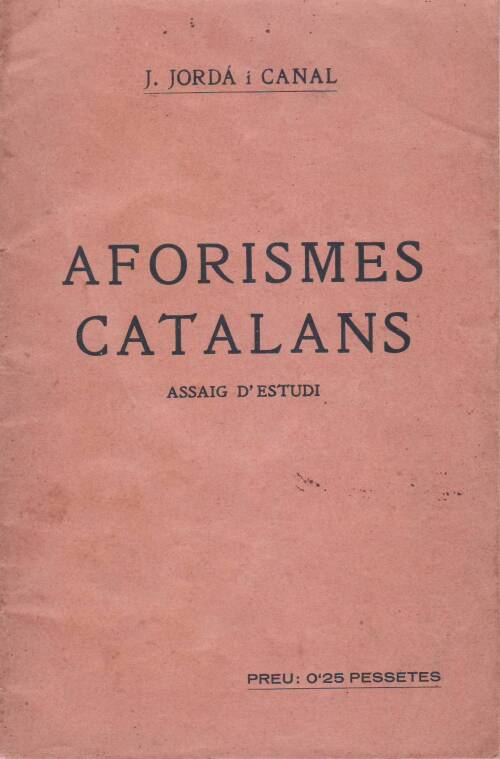 Aforismes catalans. Assaig d'estudi