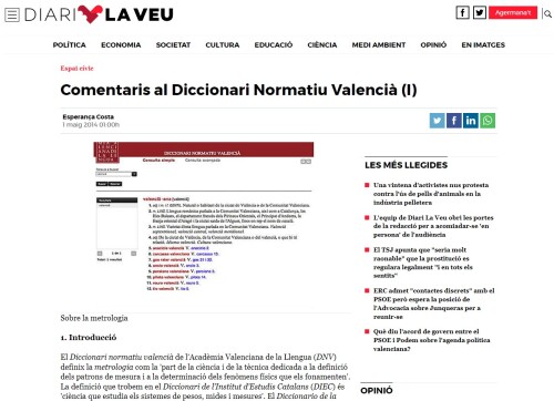 Comentaris al Diccionari normatiu valencià (I a XI)