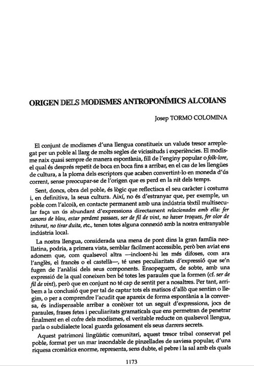 Origen dels modismes antroponímics alcoians