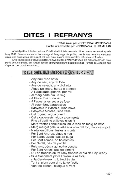 Dites i refranys
