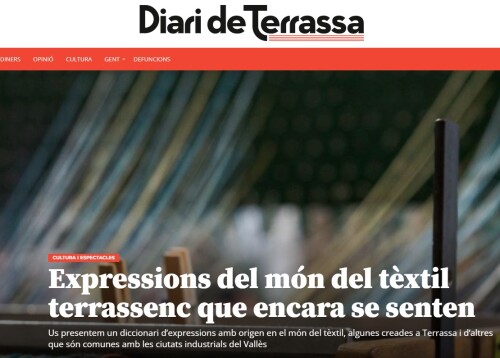 «Expressions del món tèxtil terrassenc que encara se senten»